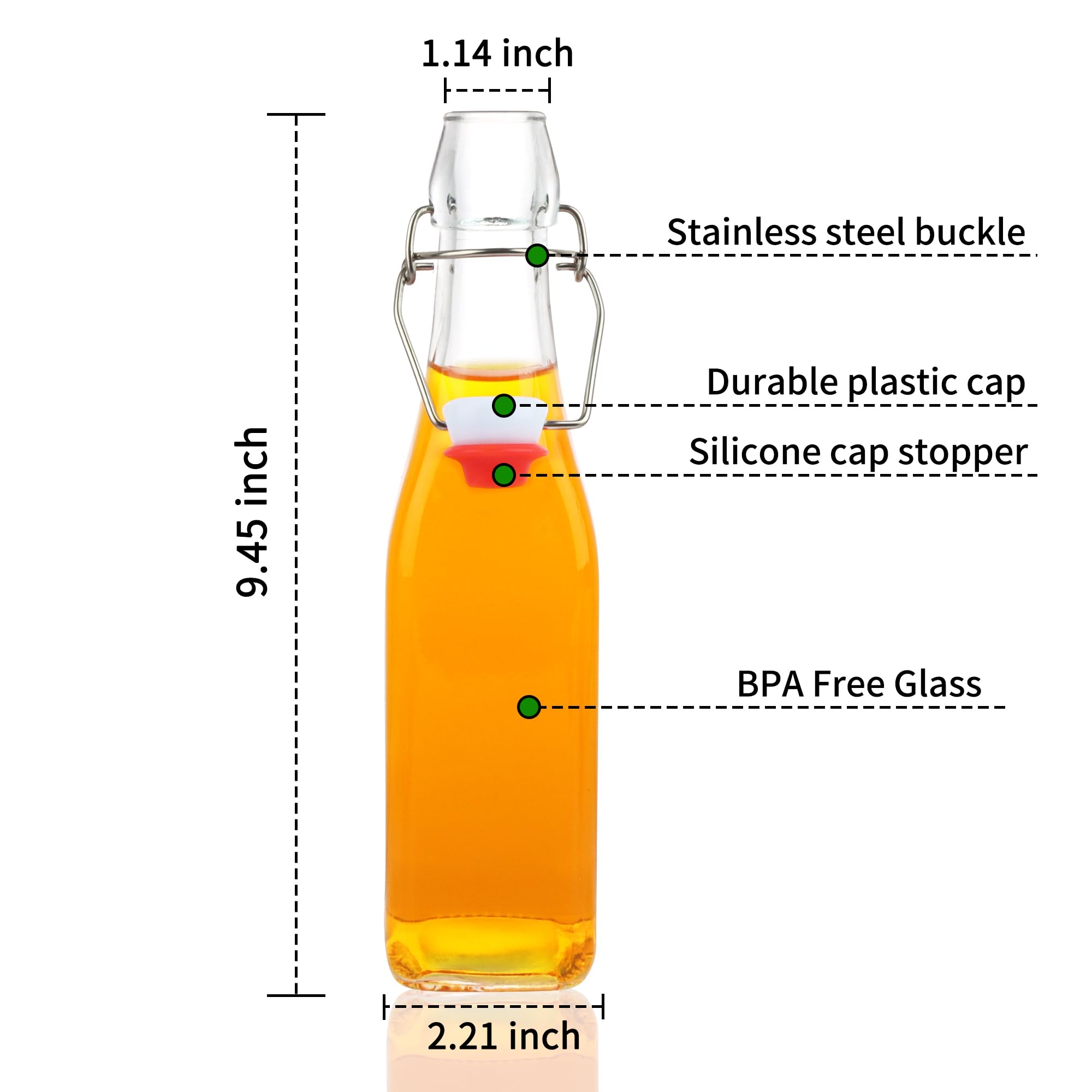 Amazon.com: UrSpeedtekLive 12 Pack 12oz Swing Top Glass